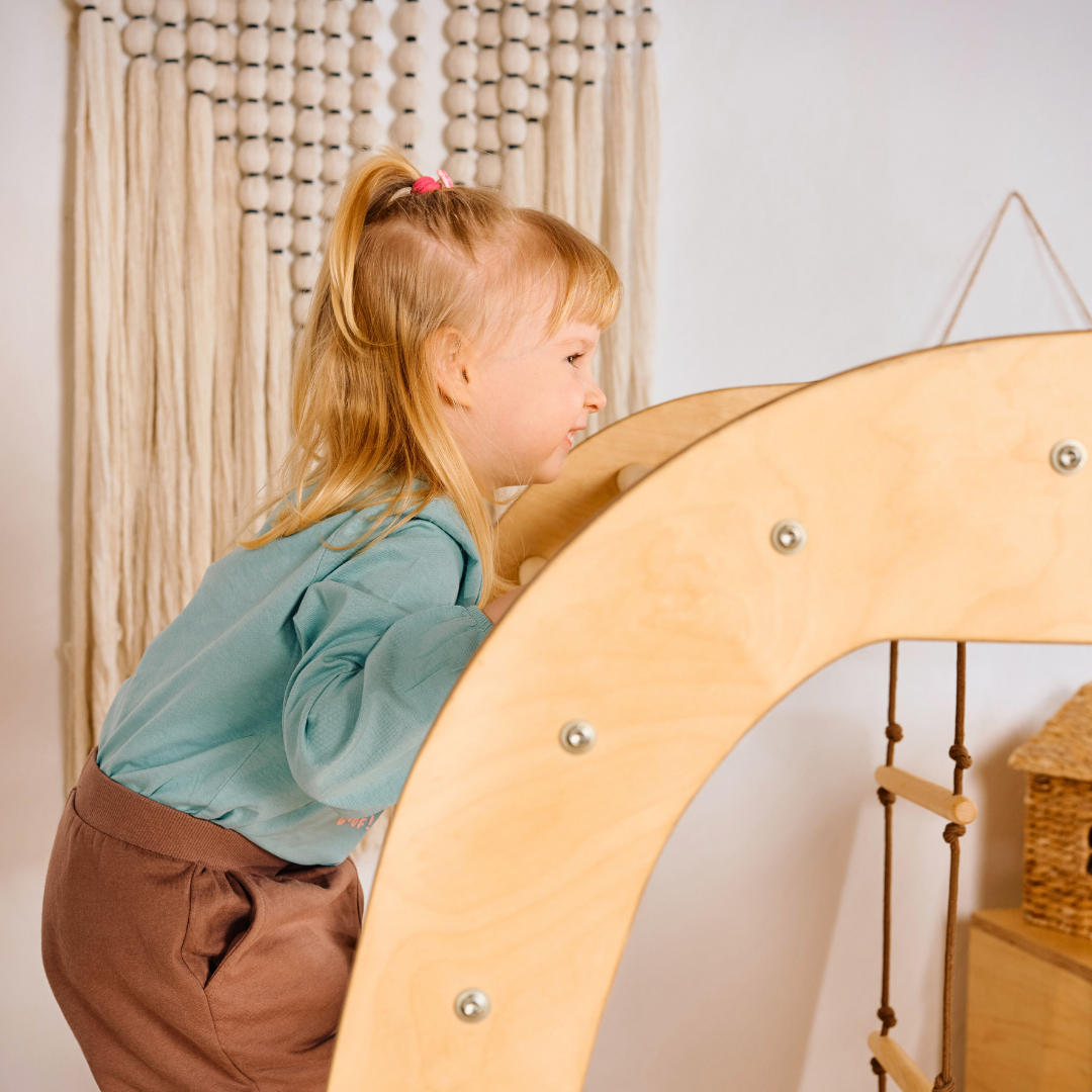 Domácí hřiště pro batolata 7v1 + Sada houpaček + Skluzavka + Kalířský stojan