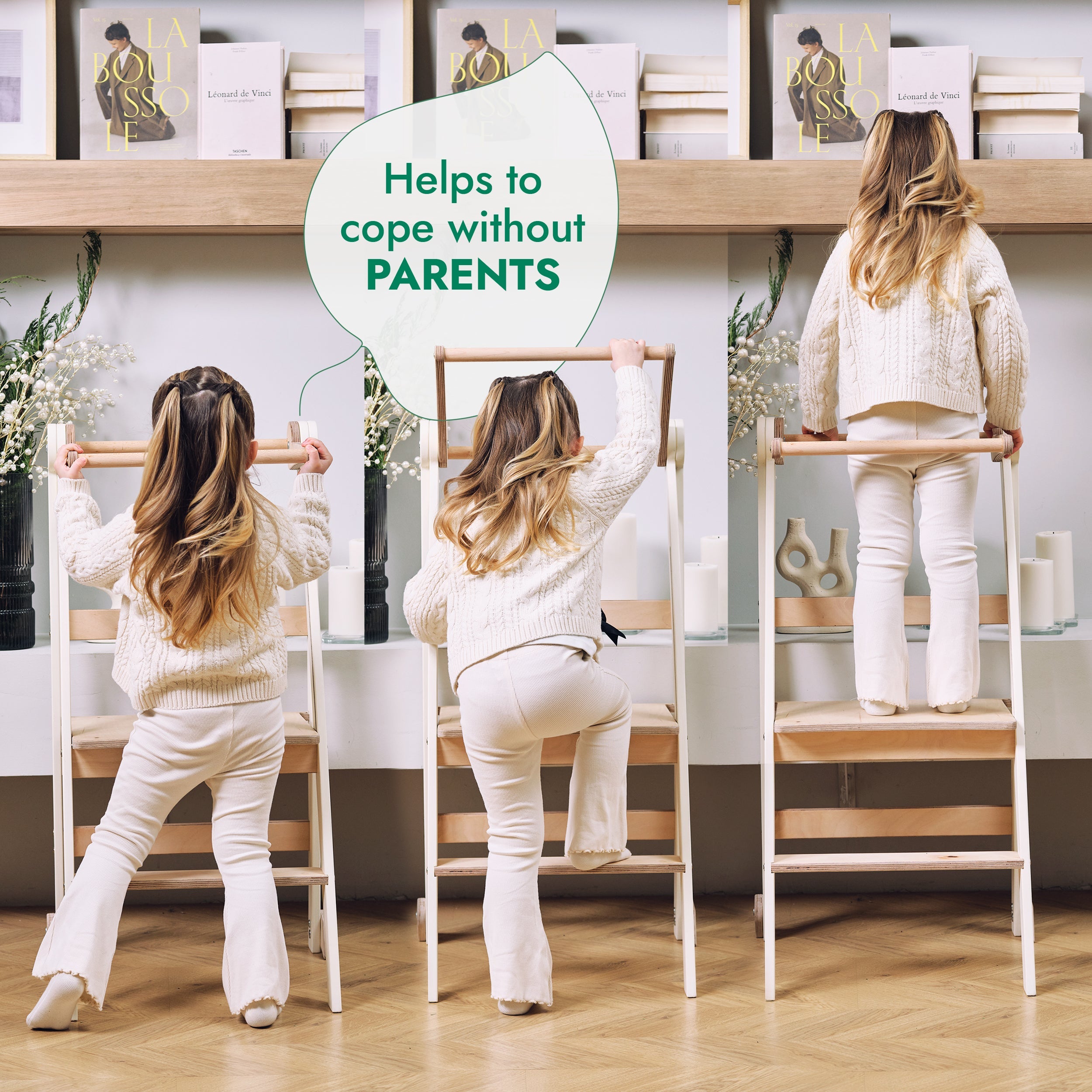 Učicí věž pro děti: kuchyňský pomocník pro děti – tmavě šedá