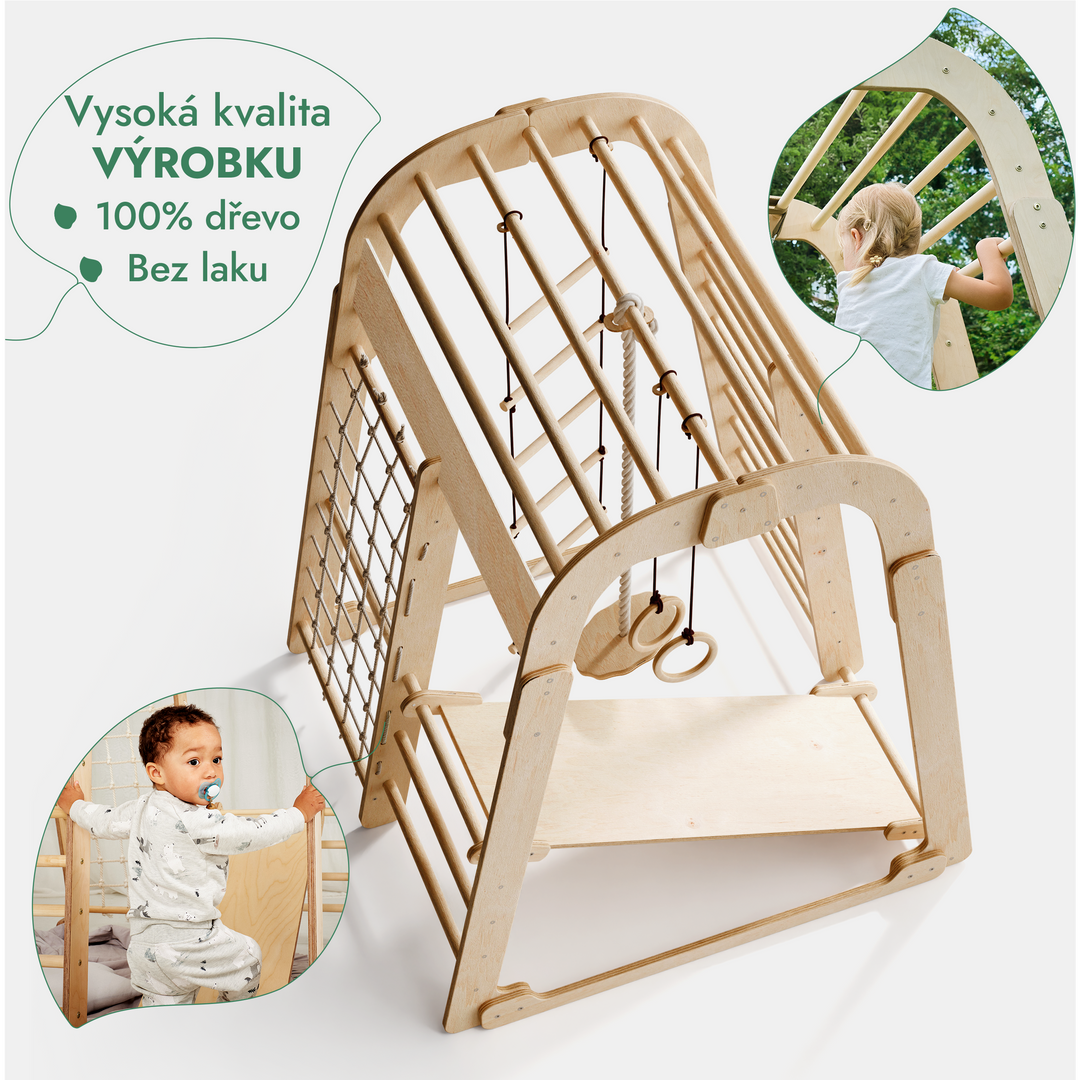 Domácí hřiště pro batolata 6v1 + Sada houpaček
