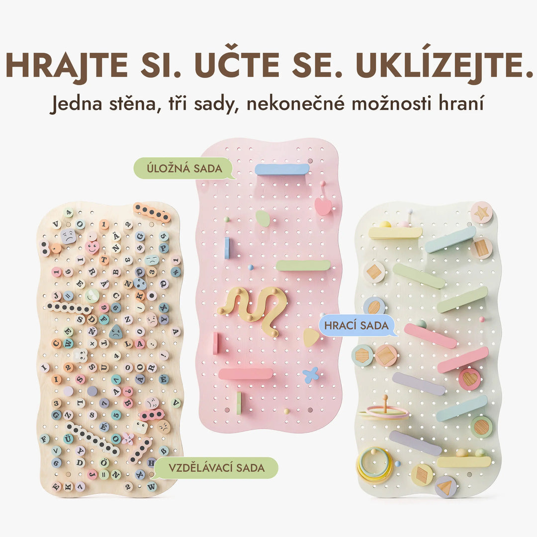 Dřevěný pegboard do dětského pokoje — GoodevasBoard