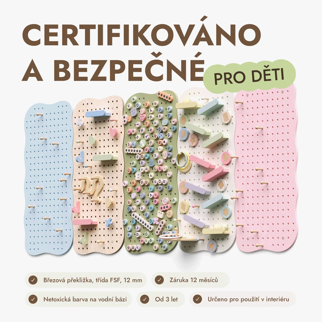 Dřevěný pegboard do dětského pokoje — GoodevasBoard