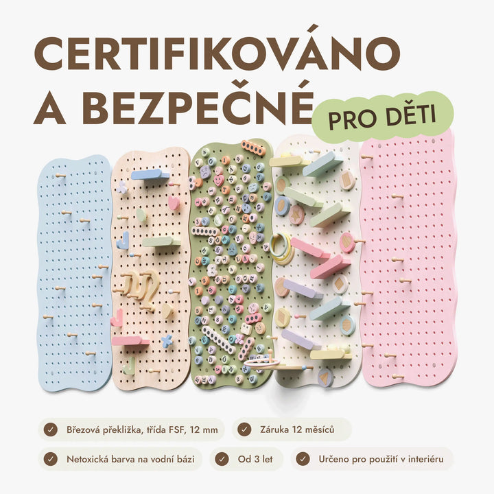 Dřevěný pegboard do dětského pokoje — GoodevasBoard