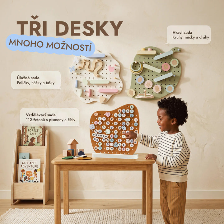 Dřevěný pegboard do dětského pokoje — GoodevasBoard