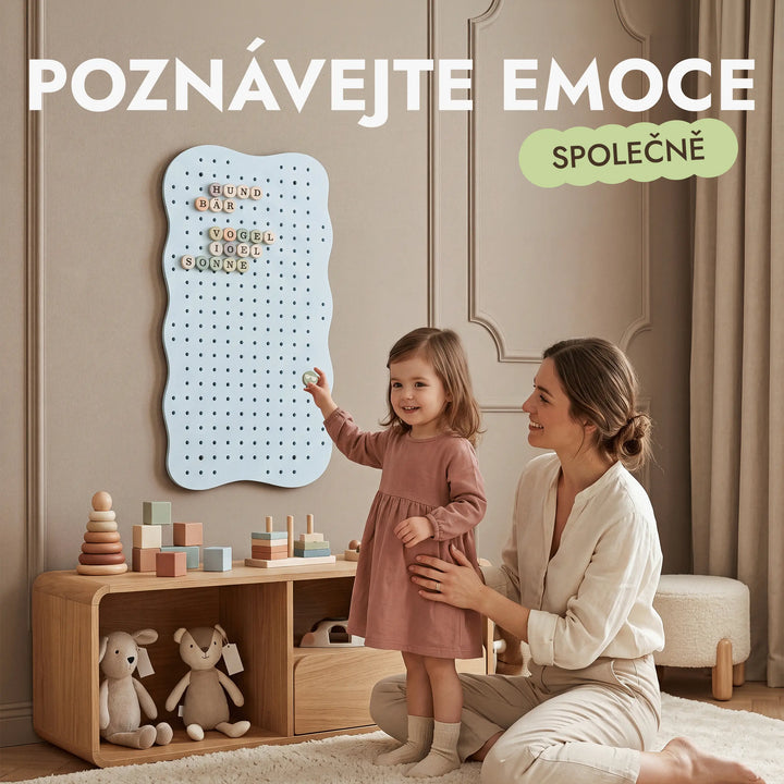 Dřevěný pegboard do dětského pokoje — GoodevasBoard